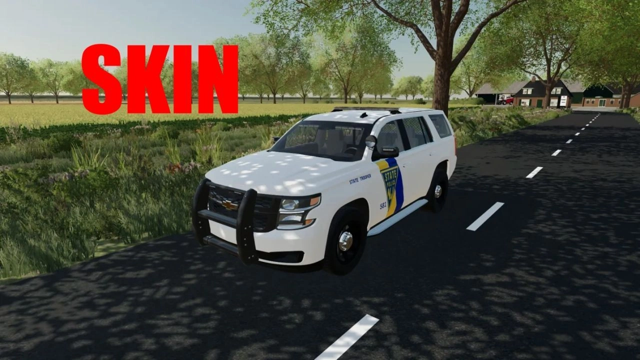 Скін Chevrolet Tahoe New Jersey State Trooper для Farming Simulator 22
