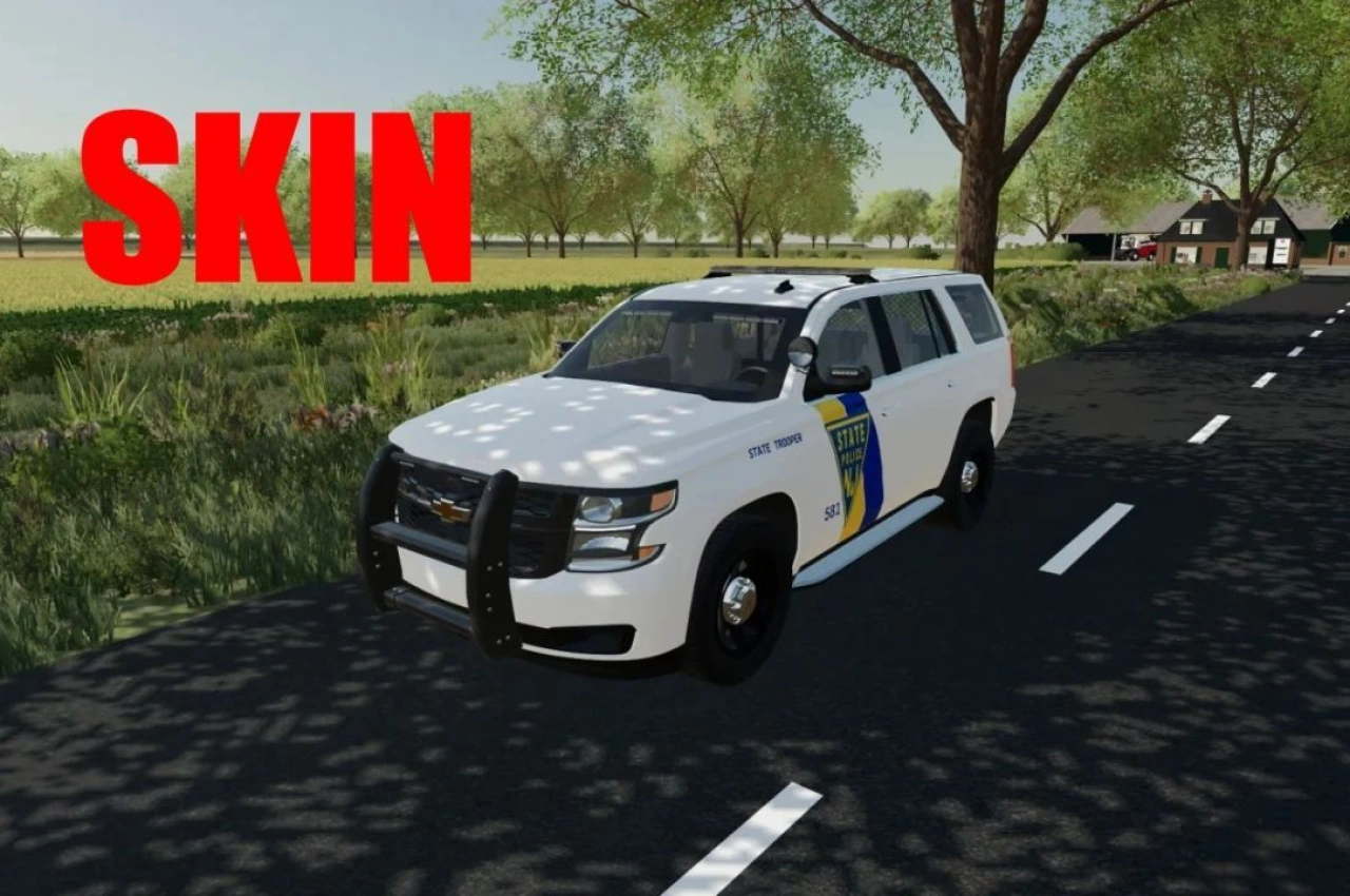Скін Chevrolet Tahoe New Jersey State Trooper для Farming Simulator 22