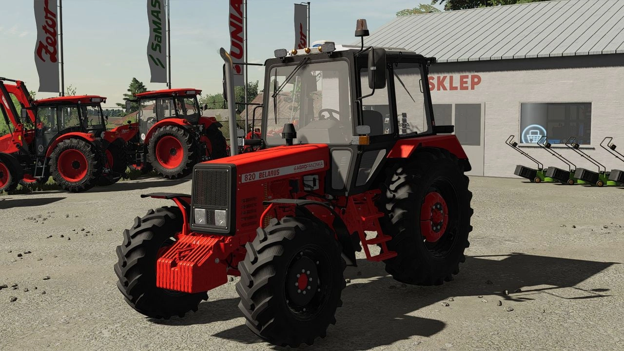 Трактор Belarus 820 (новий червоний) для Farming Simulator 22
