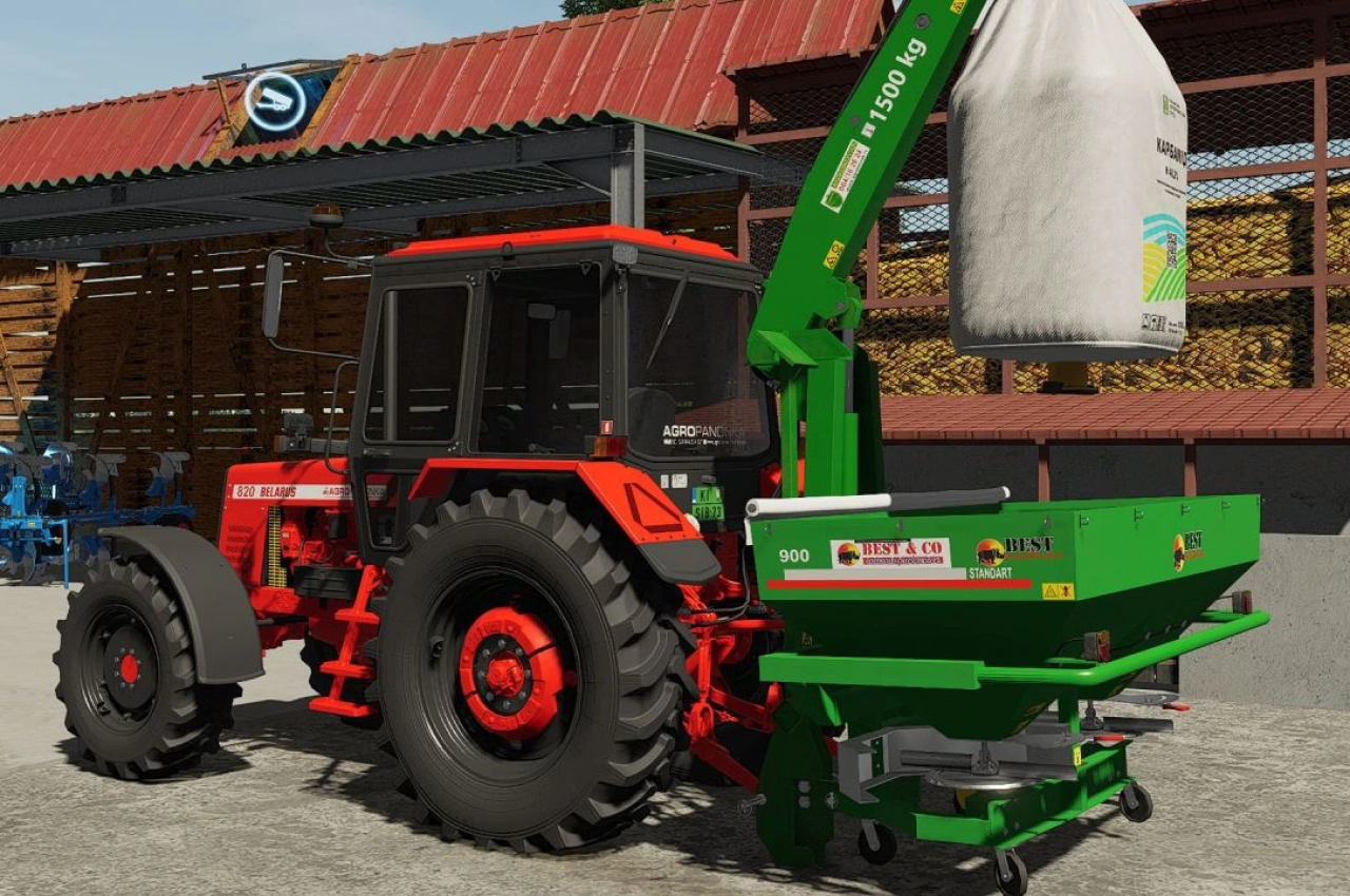 Трактор Belarus 820 (новий червоний) для Farming Simulator 22