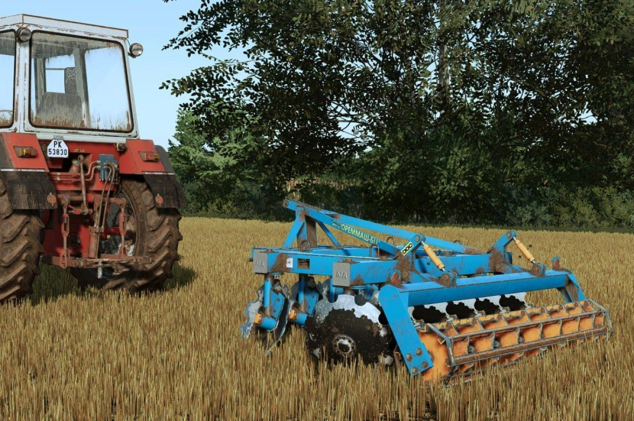 Дискова борона Agroremmash AGD-2.1 для Farming Simulator 22