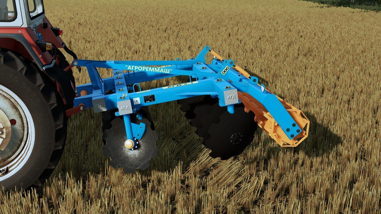 Disc Harrow Agroremmash AGD-2.1 for Farming Simulator 22