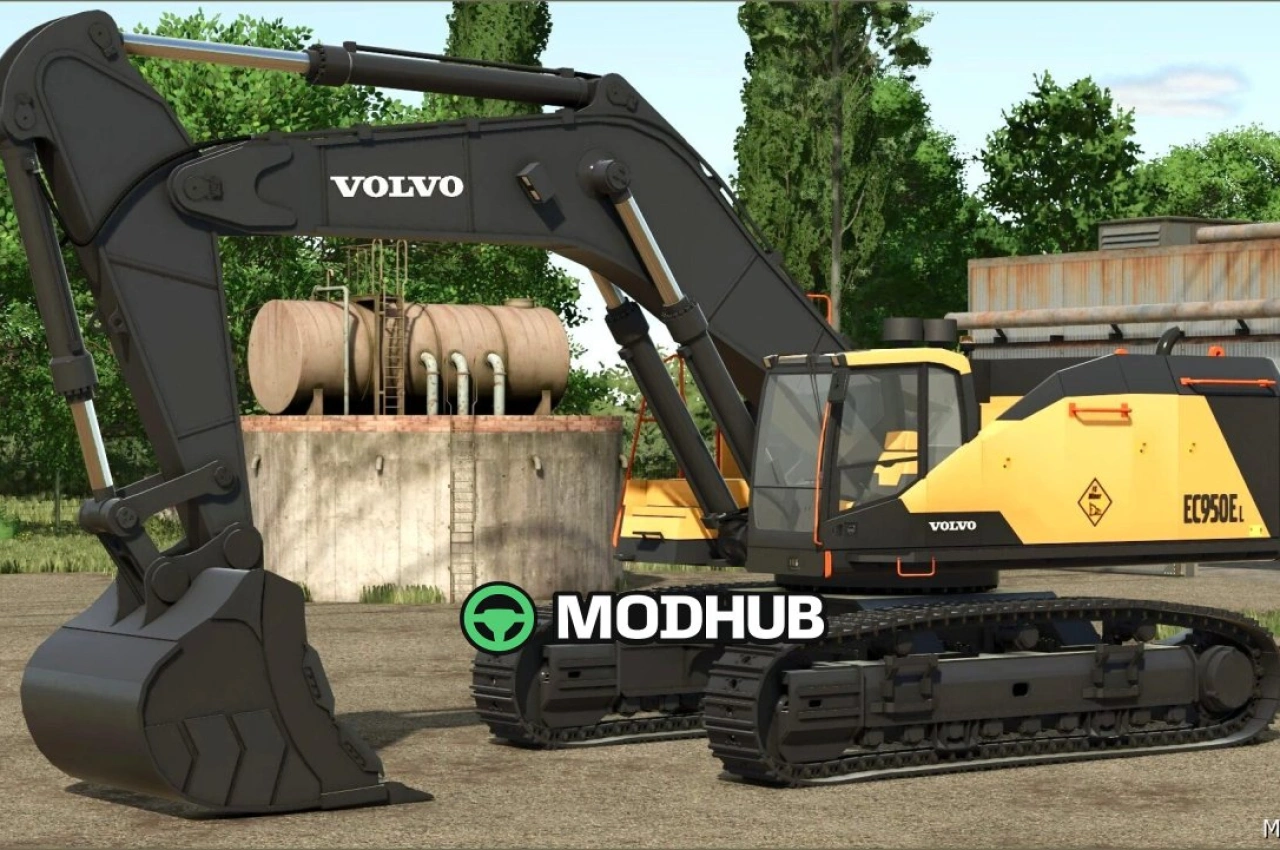 Екскаватор Volvo Ec950el для Farming Simulator 25