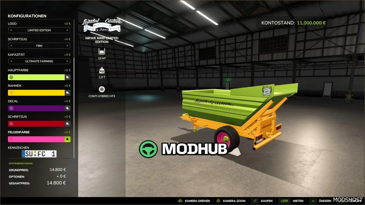 Причепи MRWK 6000 та LWS 12000 Limited Edition для Farming Simulator 25
