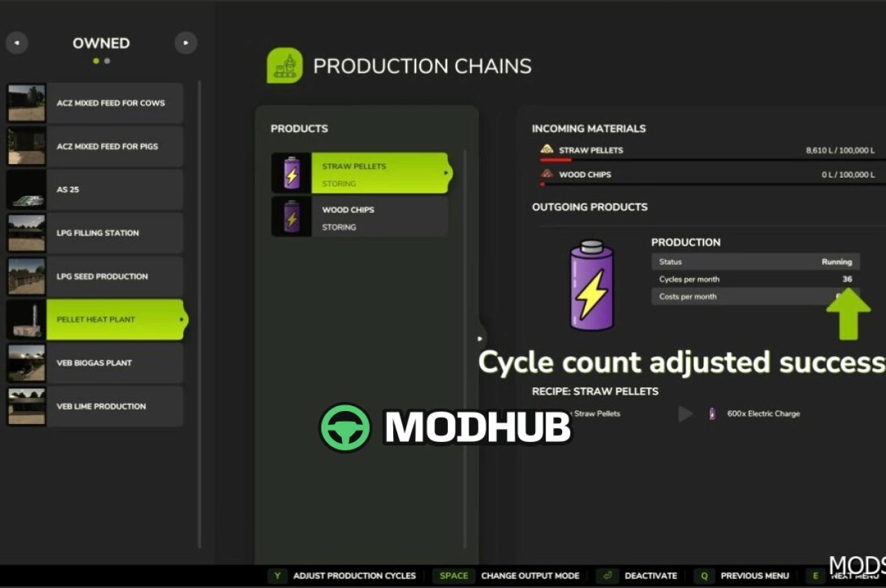 Налаштування виробничих точок для Farming Simulator 25