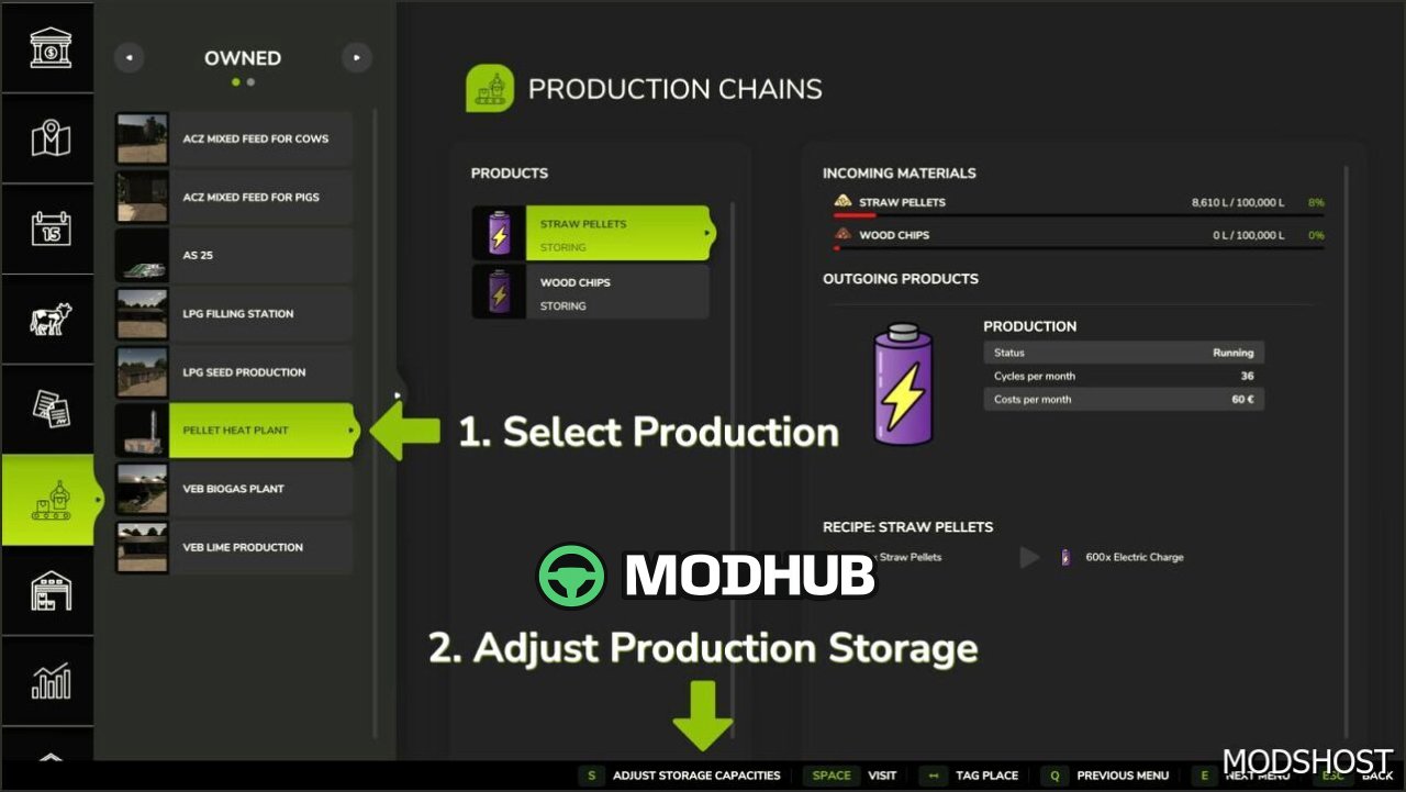 Adjust Production Points Mod for Farming Simulator 25