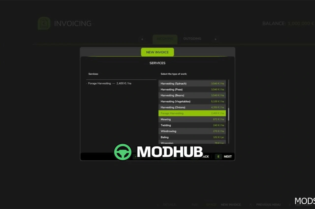 Мод Інвойси для Farming Simulator 25