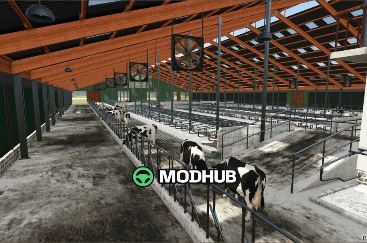 Сучасний корівник для Farming Simulator 25