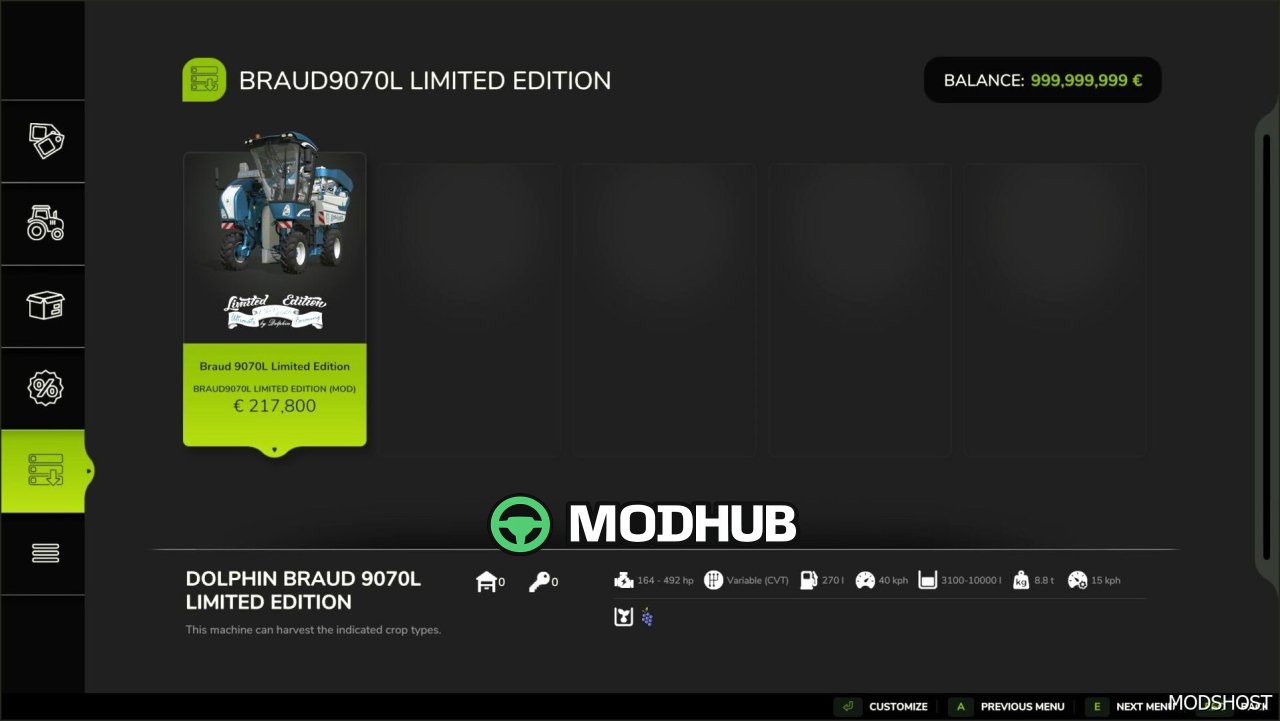 Трактор Braud 9070L Limited Edition для Farming Simulator 25