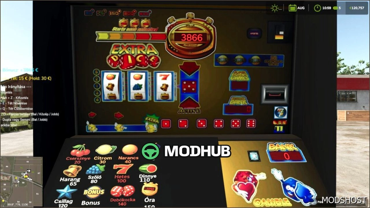 Слот-машина Dice Extra для Farming Simulator 25