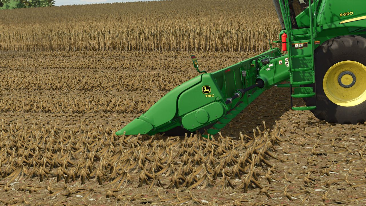 Покращені текстури кукурудзи зі знищуваною стернею (Prefab) для Farming Simulator 25