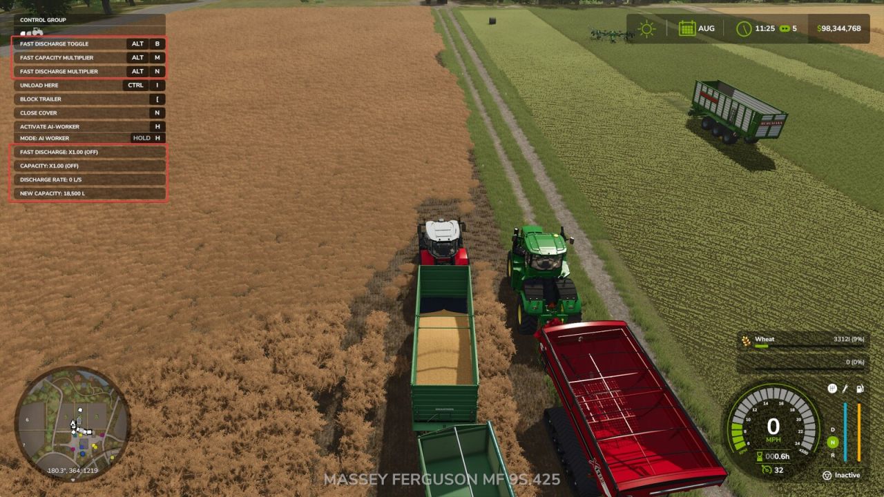Мод Fast Discharge and Capacity Boost для Farming Simulator 25 - Скріншоти