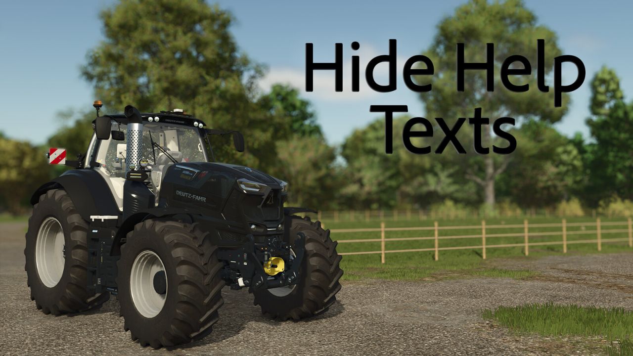 Mod Hide Help Texts für Farming Simulator 25
