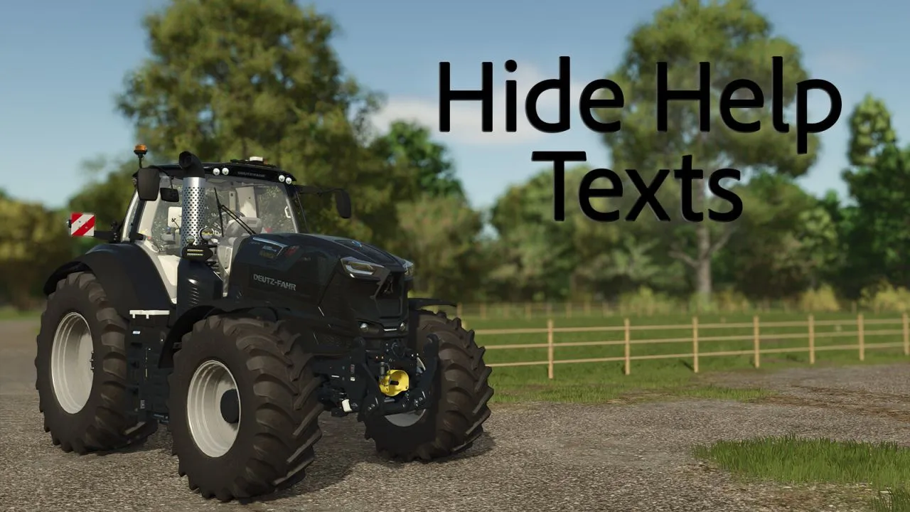 Мод Hide Help Texts для Farming Simulator 25