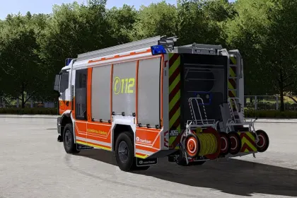 Skin MAN HLF 20 z jednostki strażackiej Neu-Falkenberg do Farming Simulator 22