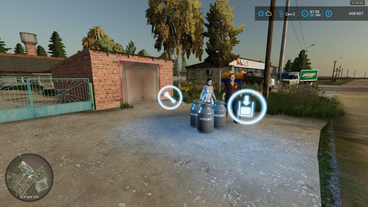 Milchsammel-Lkw im Dorf für Farming Simulator 22