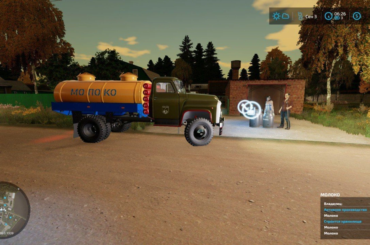 Вантажівка для збору молока у селі для Farming Simulator 22