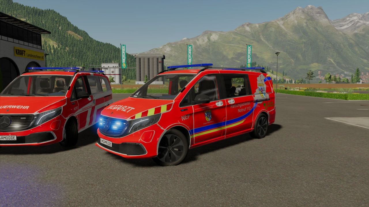 Samochód Mercedes-Benz EQV 300 2020 Notarzt do Farming Simulator 22