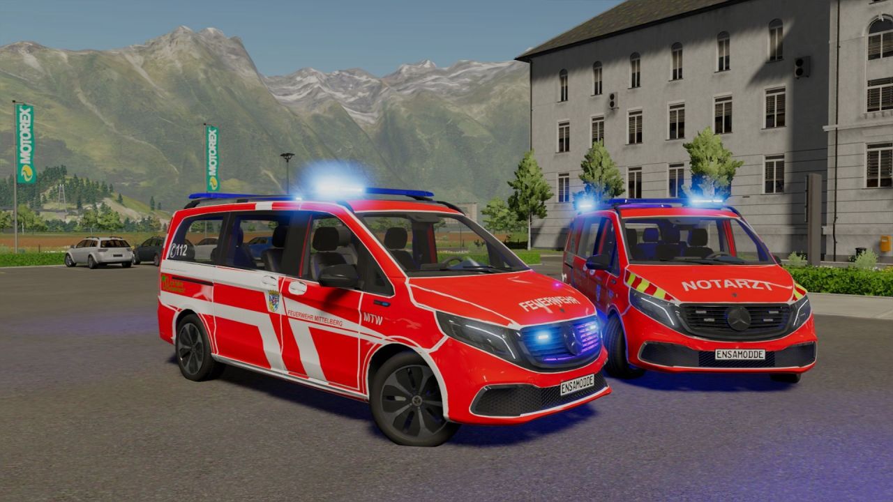 Samochód Mercedes-Benz EQV 300 2020 Notarzt do Farming Simulator 22