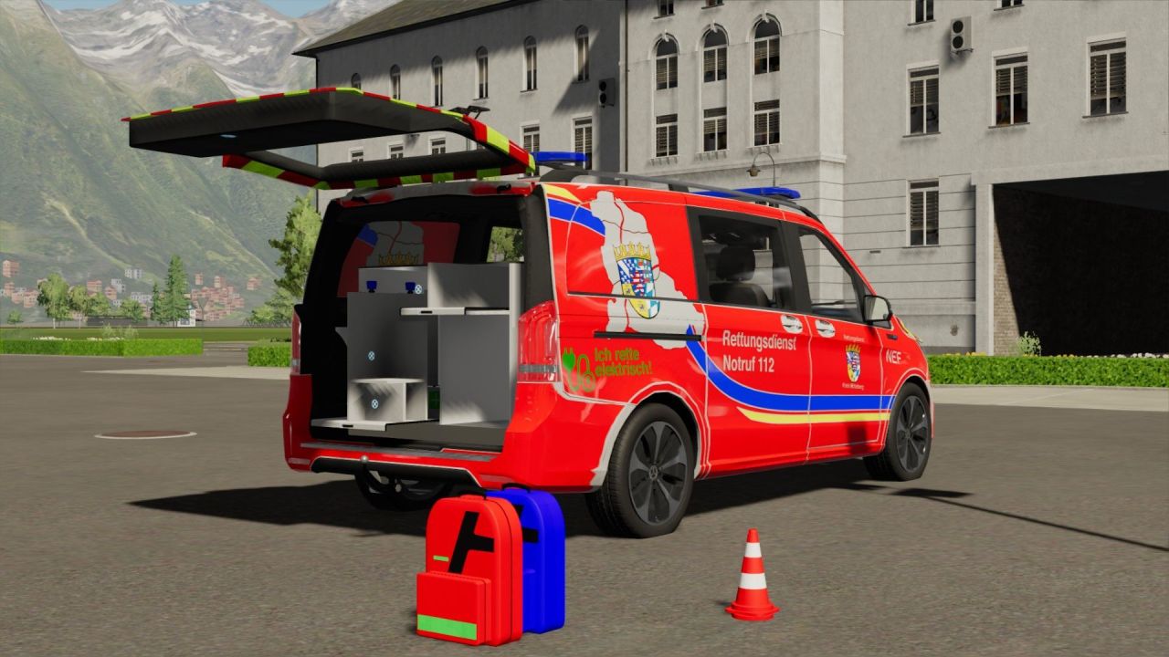 Samochód Mercedes-Benz EQV 300 2020 Notarzt do Farming Simulator 22