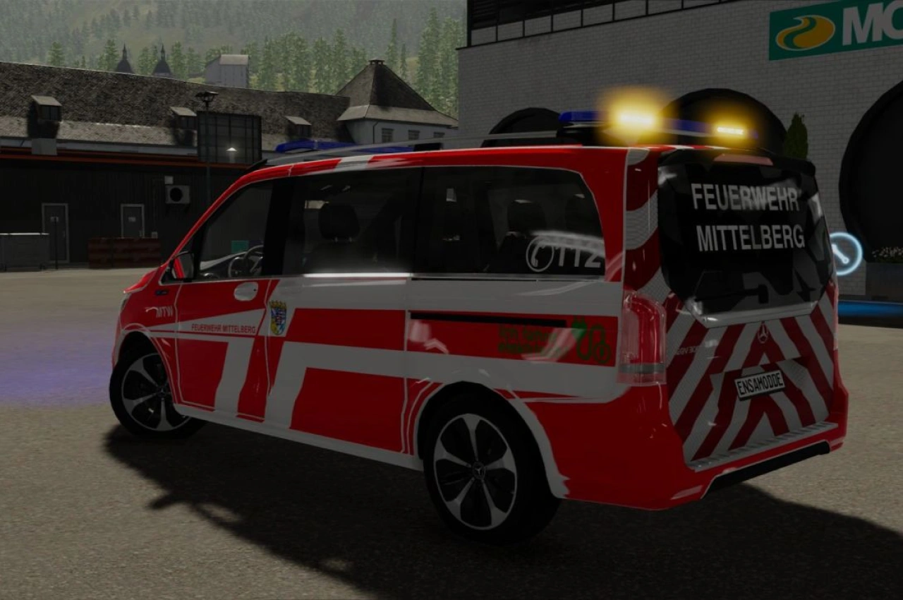 Автомобіль Mercedes-Benz EQV 300 2020 Notarzt для Farming Simulator 22