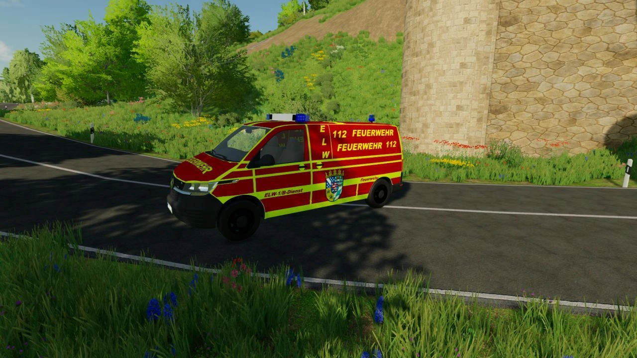 Автомобіль Volkswagen T6.1 Startline L2 Elw 1 B-Dienst для Farming Simulator 22