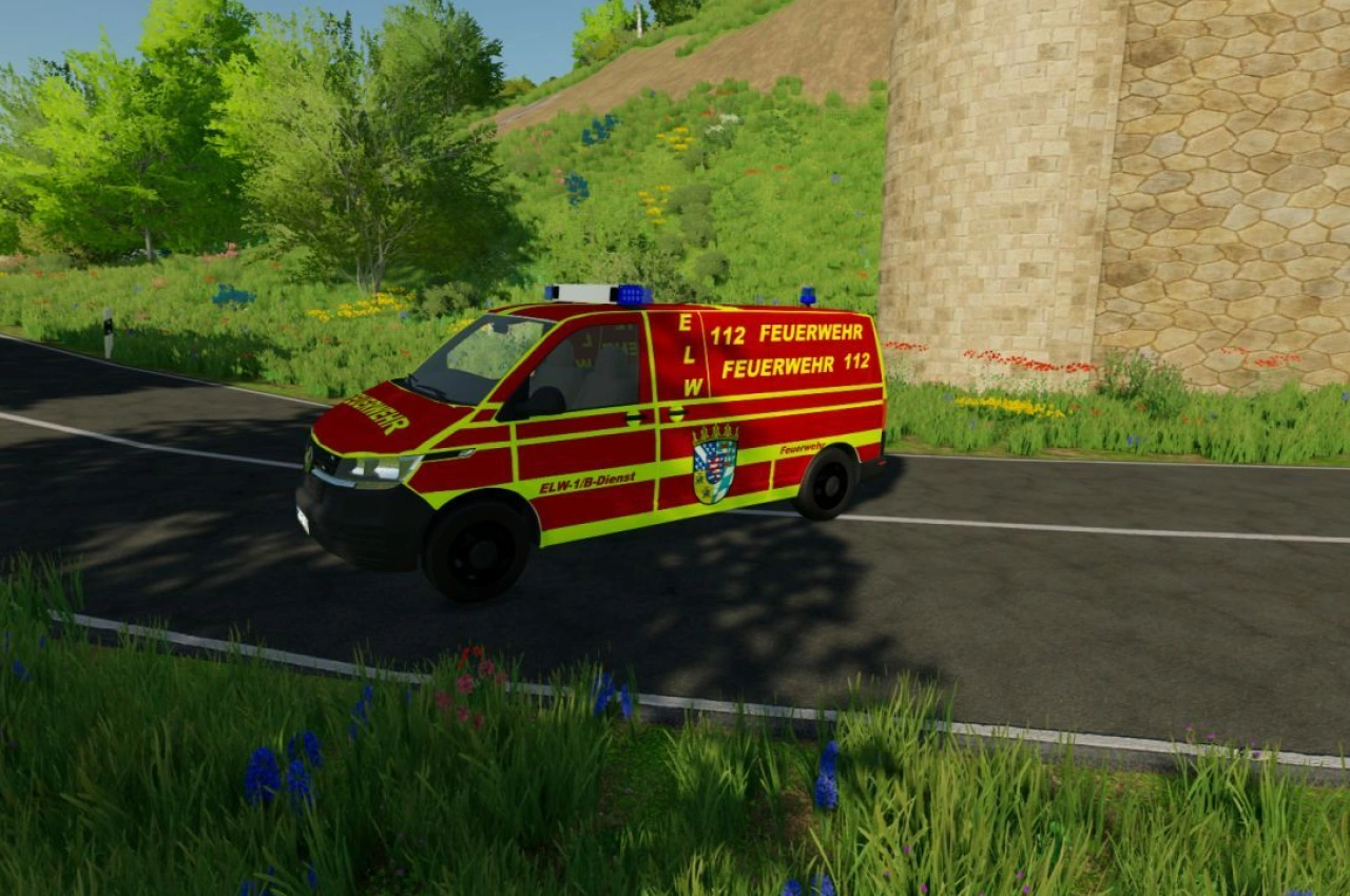 Автомобіль Volkswagen T6.1 Startline L2 Elw 1 B-Dienst для Farming Simulator 22