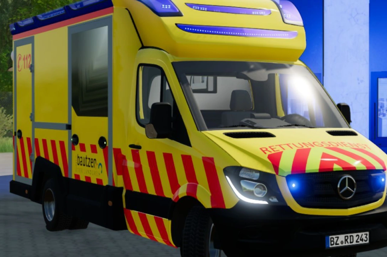 Скін Mercedes Benz Tigis RTW Bautzen для Farming Simulator 22