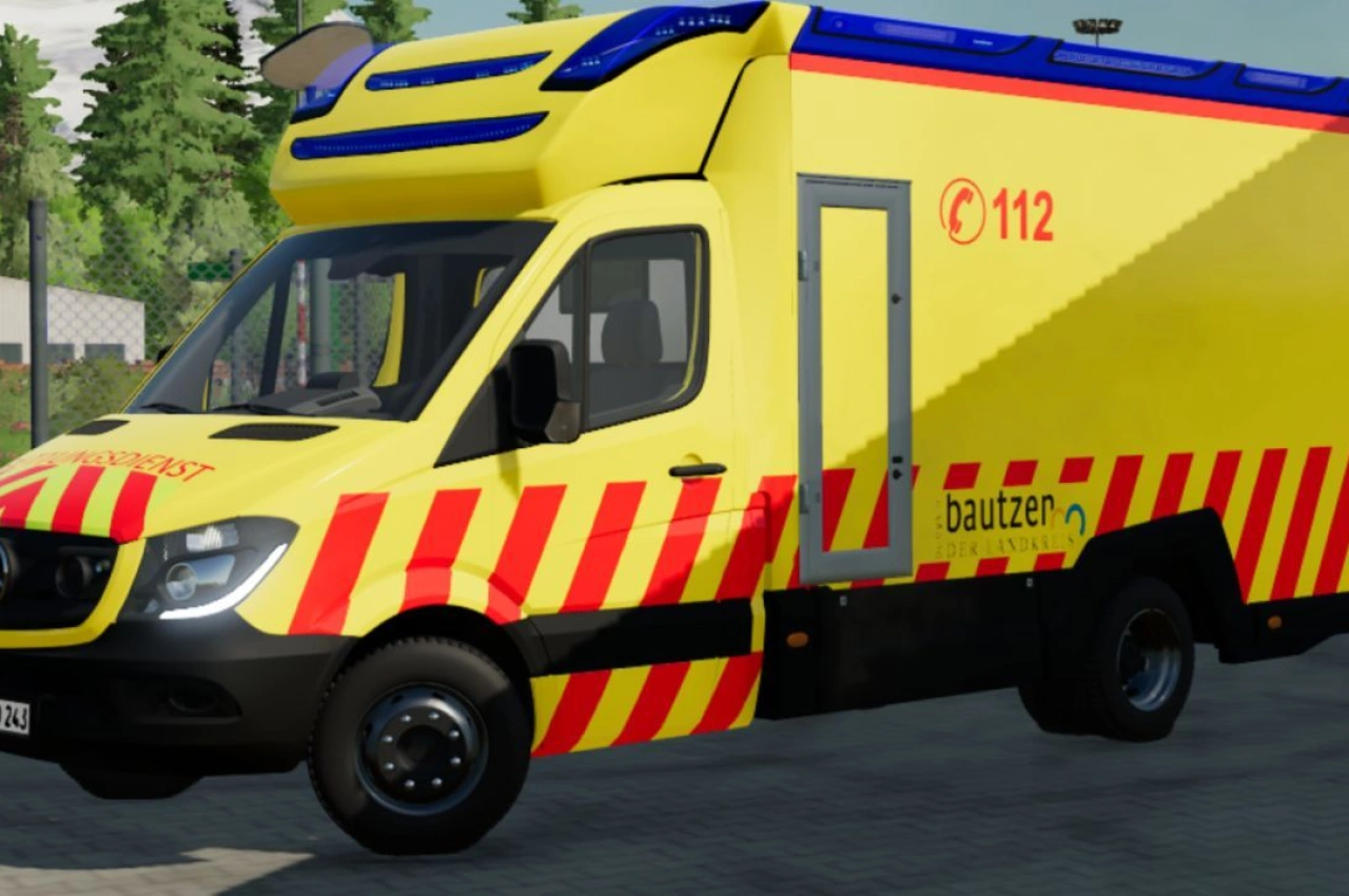 Скін Mercedes Benz Tigis RTW Bautzen для Farming Simulator 22