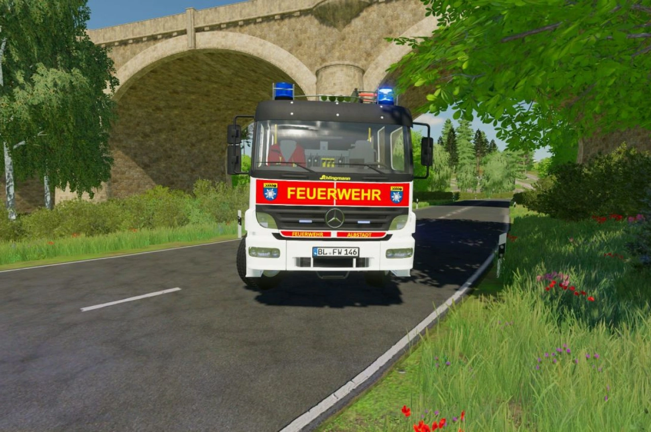 Скін Albstadt Fire Department HLF 20 Schlingmann для Farming Simulator 22