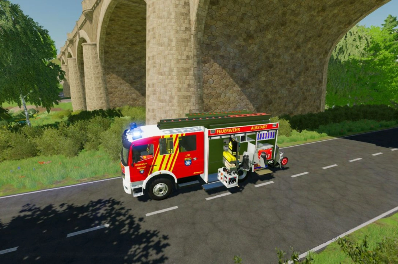 Скін Albstadt Fire Department HLF 20 Schlingmann для Farming Simulator 22