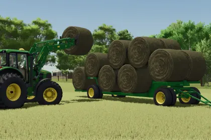 Мод Причіп для транспортування круглих тюків із автозавантаженням Lizard RBT-16 для Farming Simulator 25 — 2