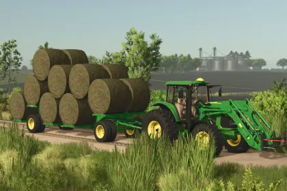 Мод Причіп для транспортування круглих тюків із автозавантаженням Lizard RBT-16 для Farming Simulator 25 — 3