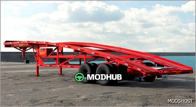 Причеп для автомобілів Grant Gooseneck Wedge V1.2B для BeamNG.drive