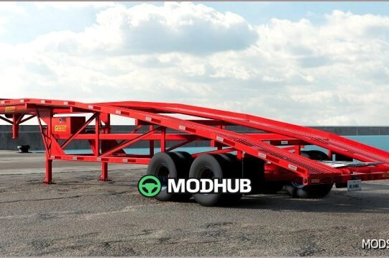 Причеп для автомобілів Grant Gooseneck Wedge V1.2B для BeamNG.drive