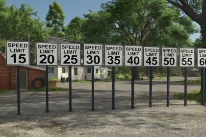 Знак обмеження швидкості США (US Speed Limit Sign) для Farming Simulator 25