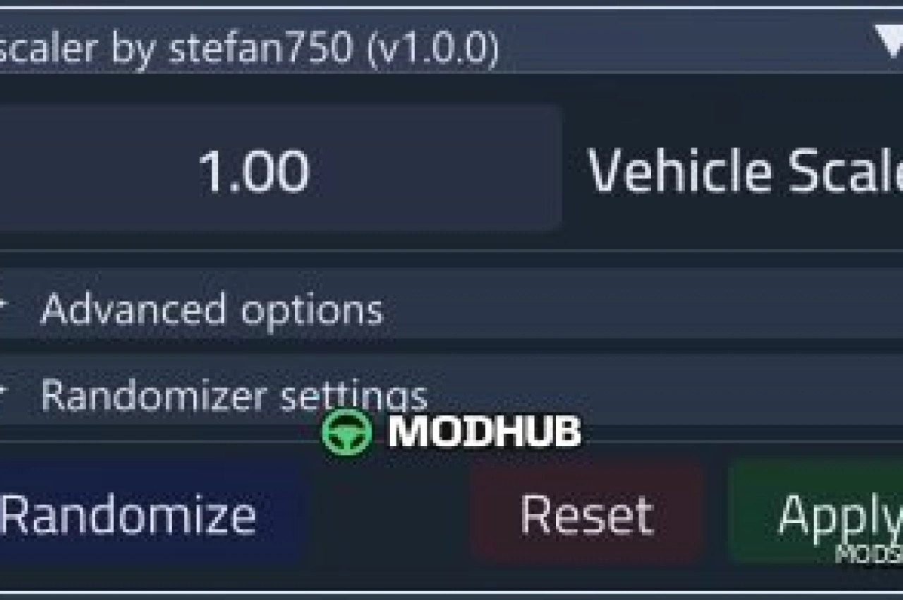 Зменшувач Carscaler V1.0.2 для BeamNG.drive