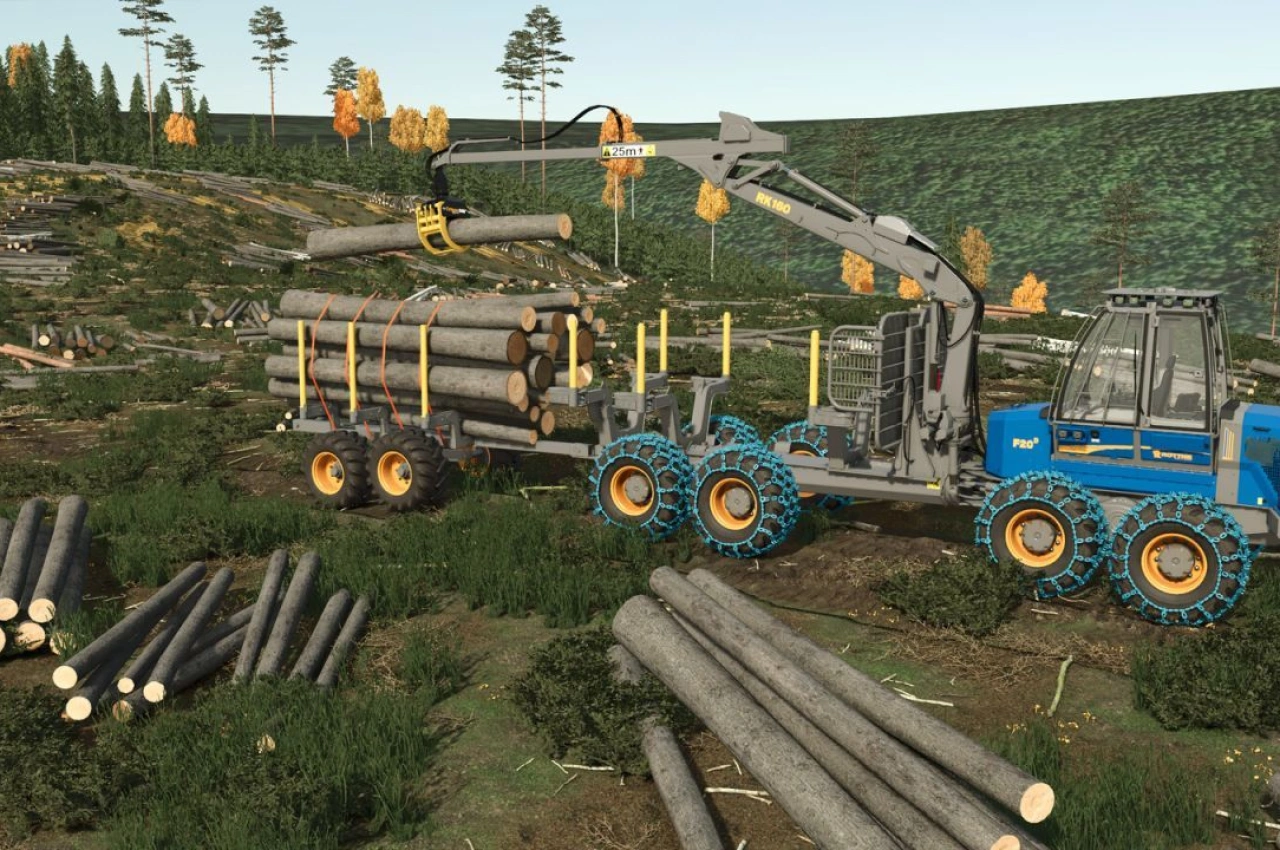 Причіп для лісозаготівлі для Farming Simulator 25