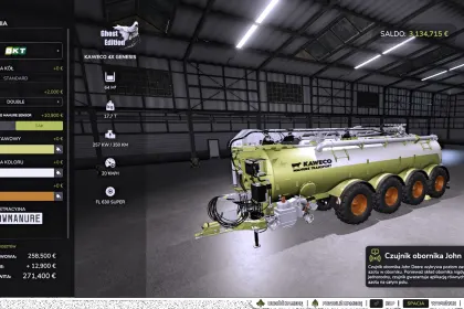 Мод цистерни для рідкого гною Kaweco 4X Genesis для Farming Simulator 25