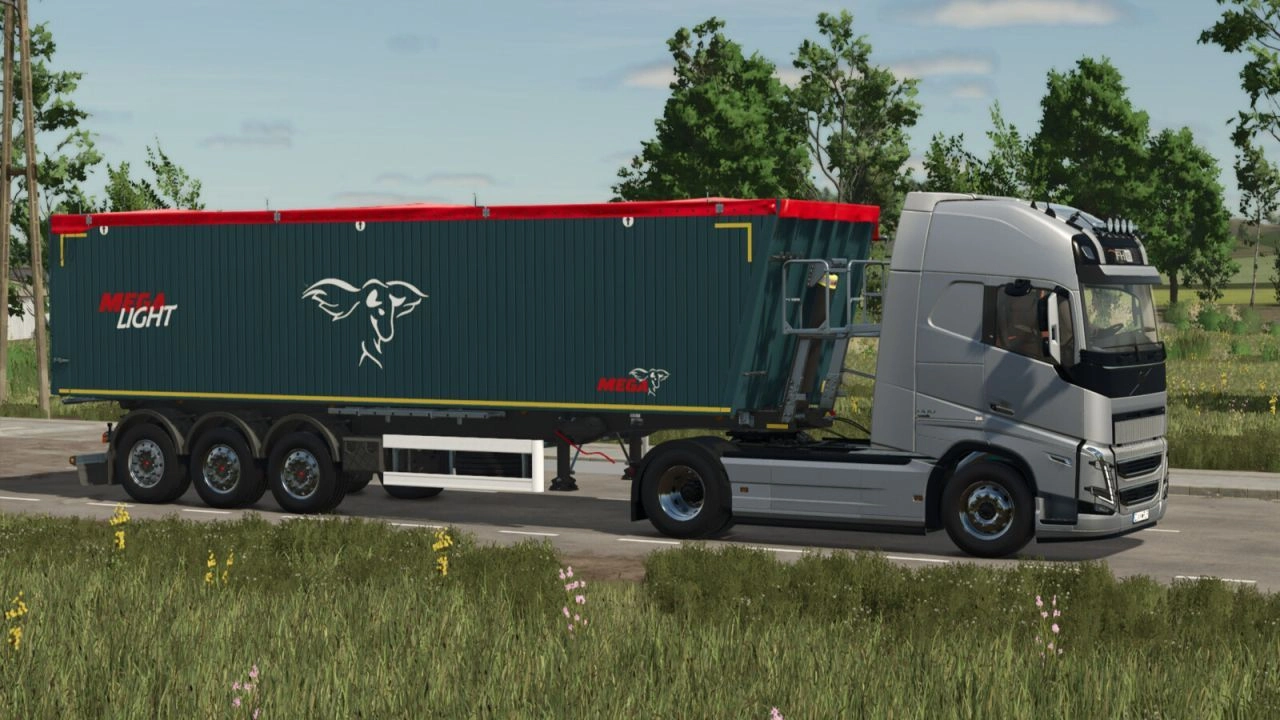 Напівпричіп MEGA Light 3 для Farming Simulator 25