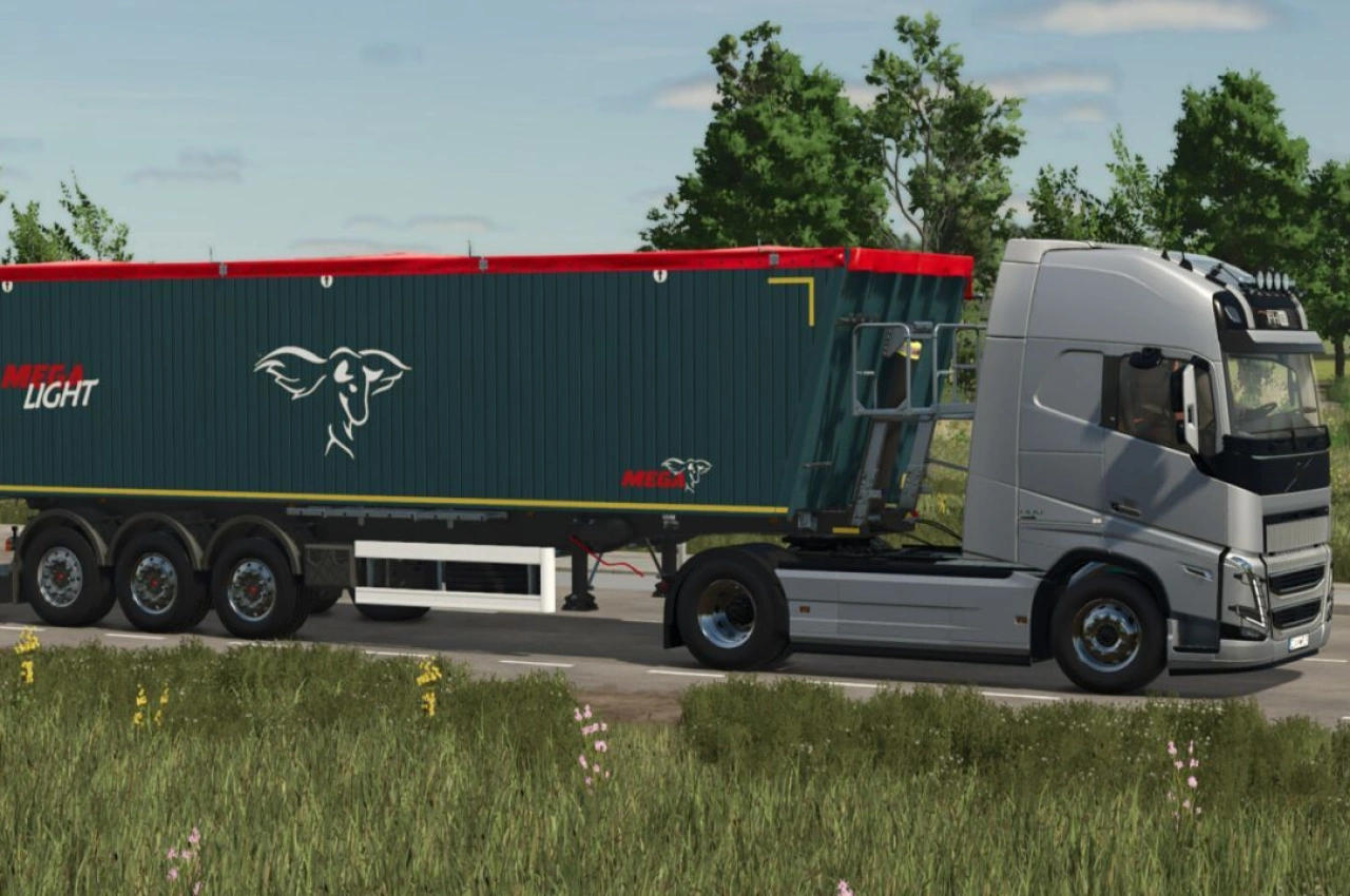 Напівпричіп MEGA Light 3 для Farming Simulator 25