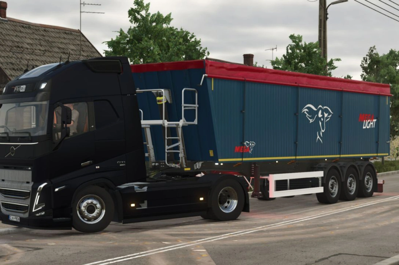 Напівпричіп MEGA Light 3 для Farming Simulator 25