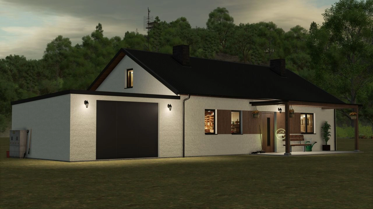 Будівля White Luxury House для Farming Simulator 25