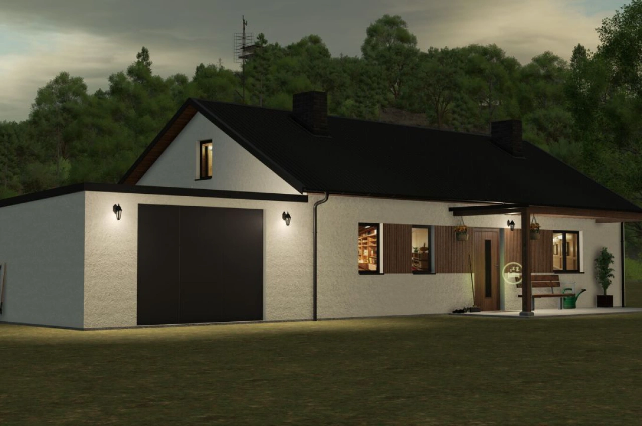 Будівля White Luxury House для Farming Simulator 25