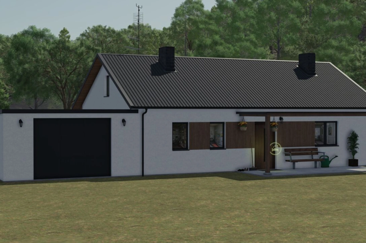 Будівля White Luxury House для Farming Simulator 25