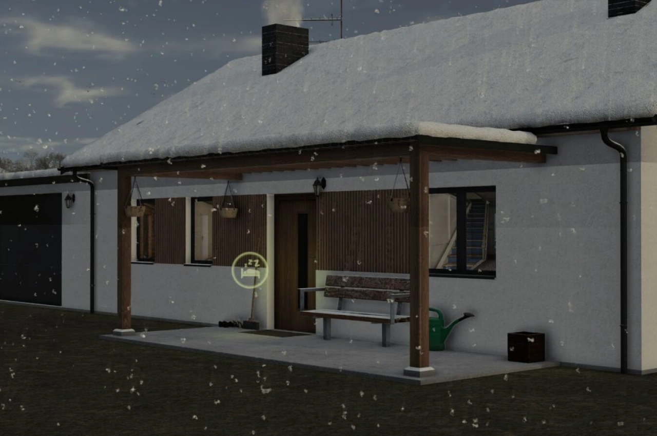 Будівля White Luxury House для Farming Simulator 25