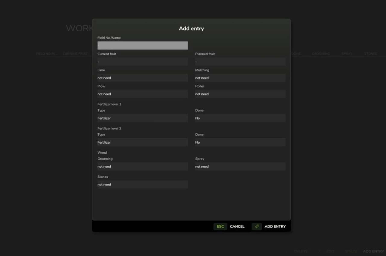 Планувальник для Farming Simulator 25