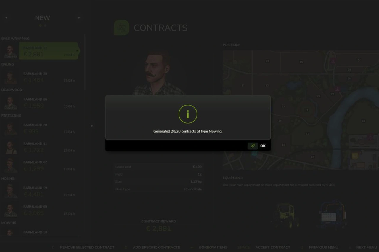 Генератор типів контрактів для Farming Simulator 25