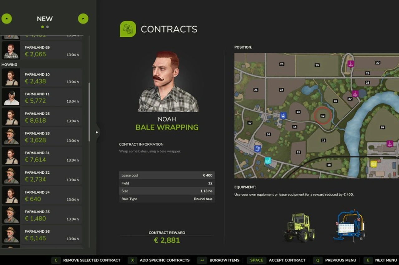 Генератор типів контрактів для Farming Simulator 25