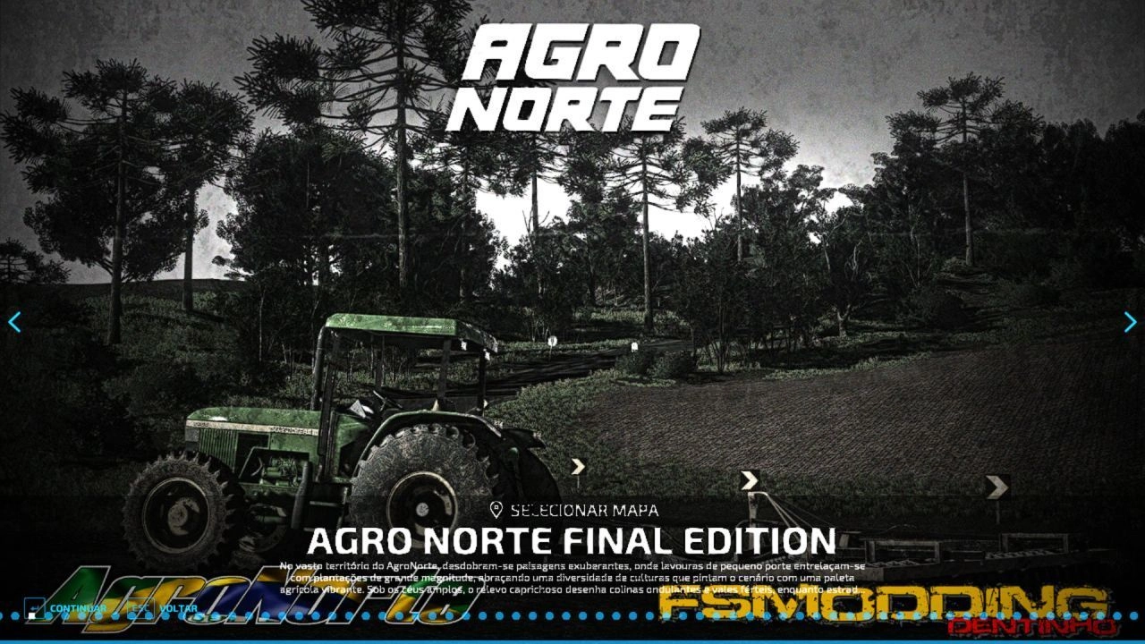 Карта AGRO NORTE для Farming Simulator 22